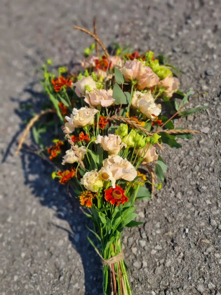 Bouquet à poser (S, Sans message, Sans message, Blanc - vert)